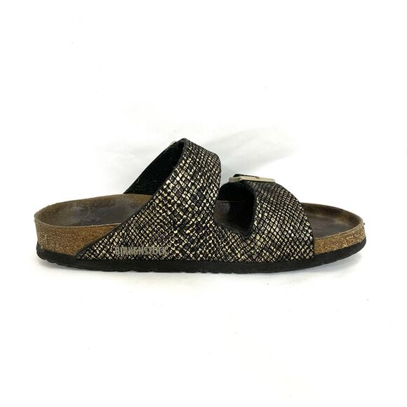 BIRKENSTOCK Arizona Birko-Flor Shiny Python Sandals Women’s Size 40 (US 9-9.5) - Picture 3 of 16